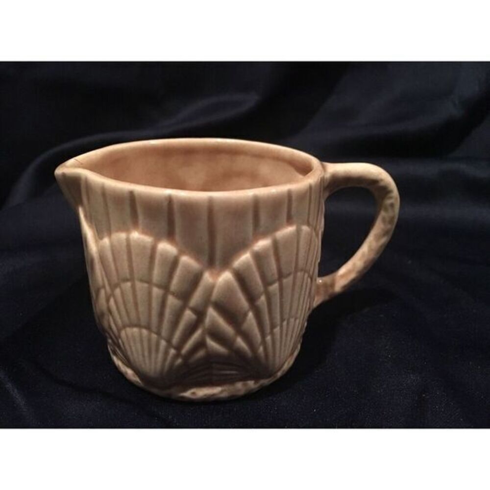 Sea Shell Pottery Creamer Signed By Peggy